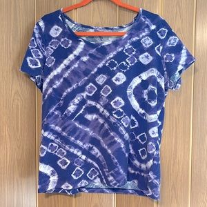 Jones New York Sport comfy XXL purple/white tie dye cotton/elastane t-shirt.
